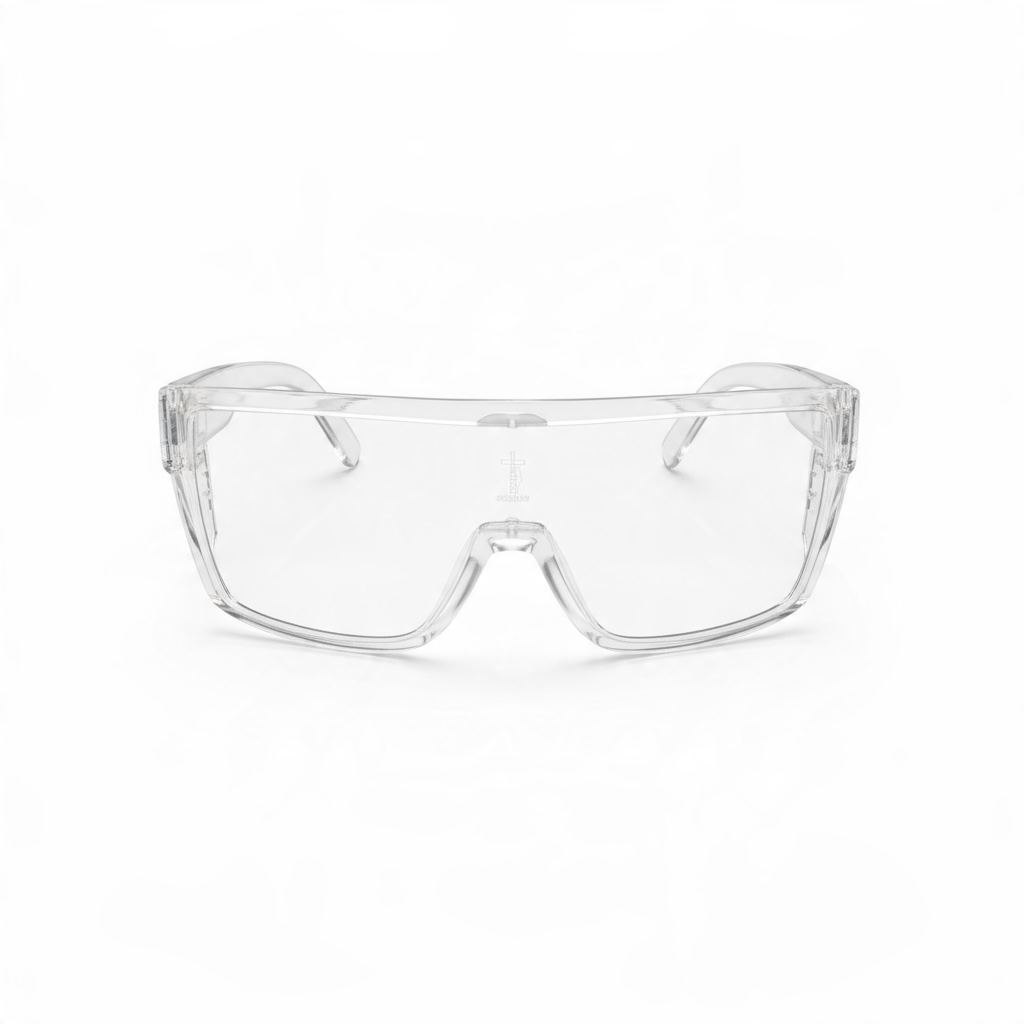 Ghost Guard Clear Safety Glasses Photochromic Large Frame