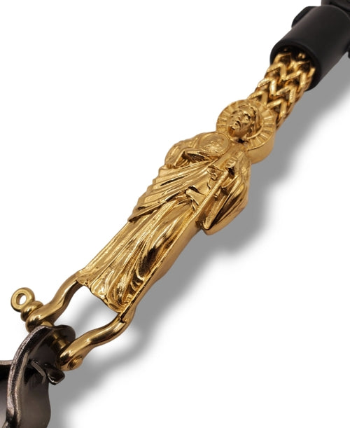 MI SAN JUDAS Black and Gold Glove Clip1