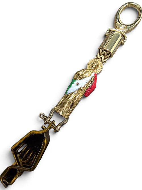THE MEXICO FLAG SAN JUDAS GLOVE CLIP GOLD