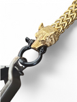 The Black and Gold Wolf Glove Clip