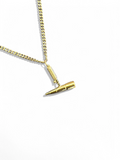 Gold Tig Rig Pendant and Necklace SET