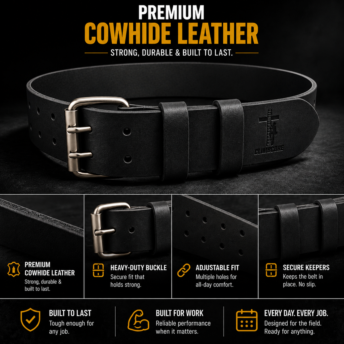 CLIMBCORE BLACK TOOL BELT