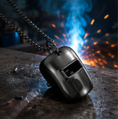 The Black Out Welder Pendant and Necklace set