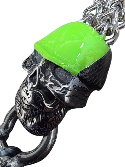 THE BLACK AND LIME GREEN CARBON FIBER HARDHAT GLOVE CLIP