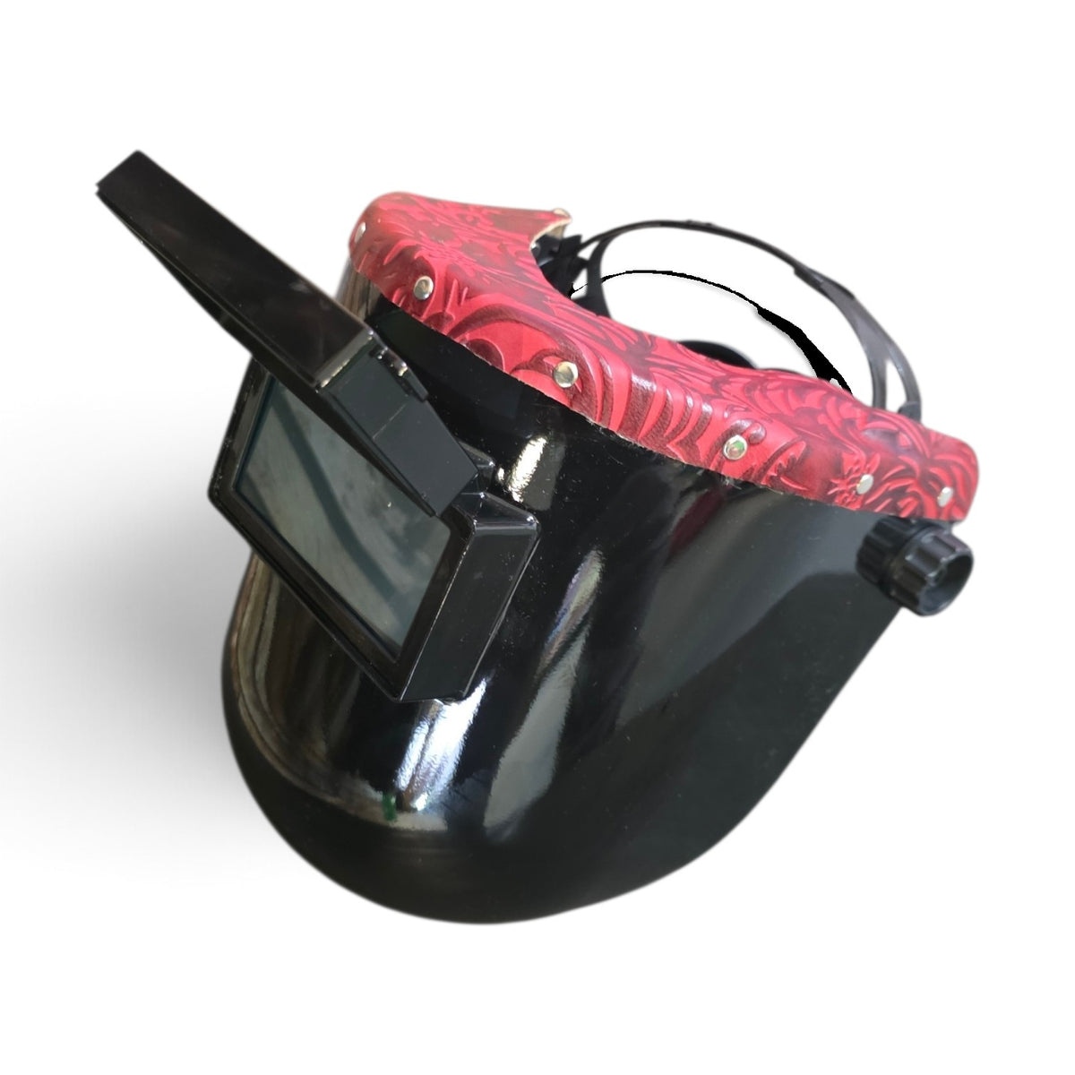 BLACK CLIMBCORE SLIMPRO RED FLORAL LEATHER HOOD CHOPPED