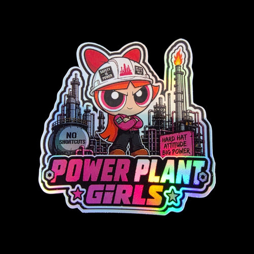 6 Pack POWER PLANT GIRLS STICKERS
