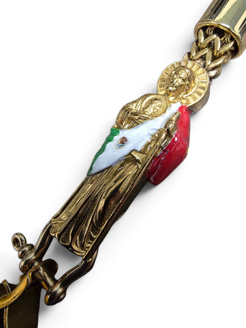 THE MEXICO FLAG SAN JUDAS GLOVE CLIP GOLD