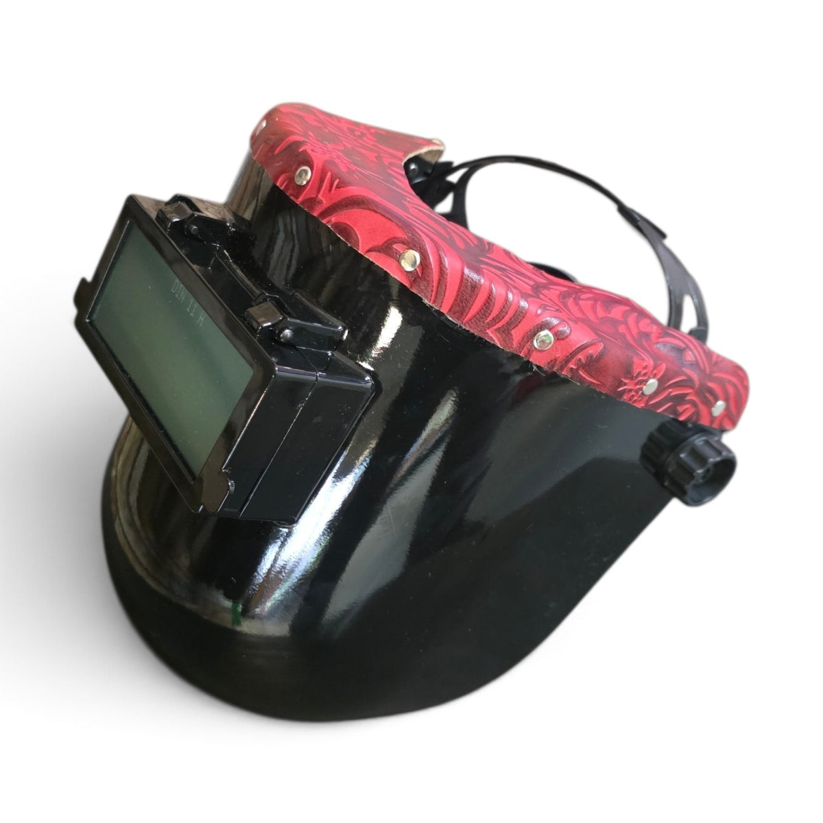 BLACK CLIMBCORE SLIMPRO RED FLORAL LEATHER HOOD CHOPPED