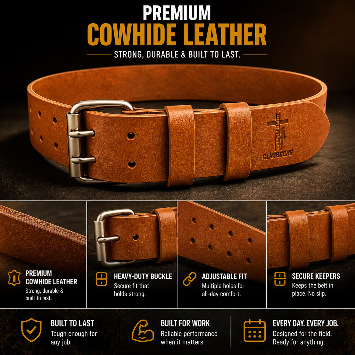 CLIMBCORE BROWN TOOL BELT