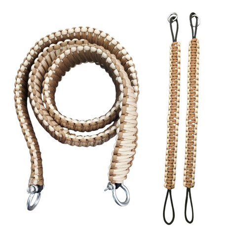 Chocolate Brown and Tan Paracord Strap Combo