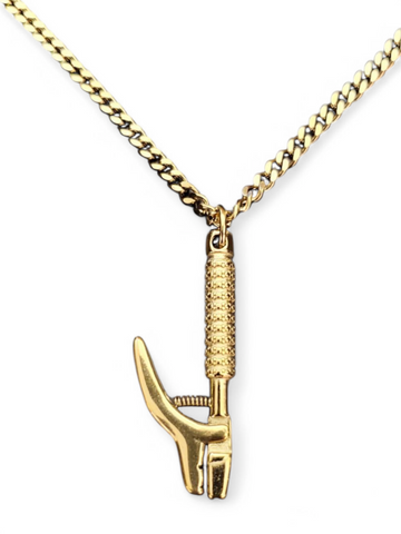 Gold Stinger Pendant and Necklace SET