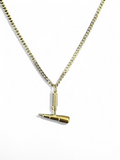 Gold Tig Rig Pendant and Necklace SET