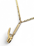Gold Stinger Pendant and Necklace SET