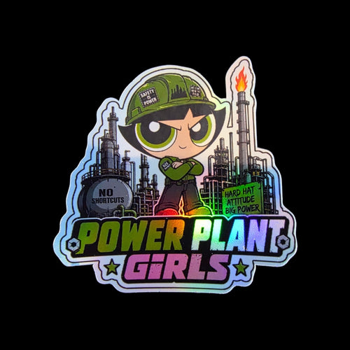 6 Pack POWER PLANT GIRLS STICKERS