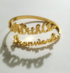 In ❤ With An Iron Worker Bracelet "adjustable"