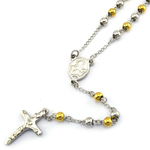 STAINLESS STEEL ROSARY GOLD AND SILVER