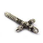 The Cross pendant with black stones