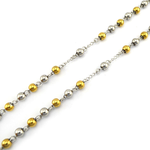 STAINLESS STEEL ROSARY GOLD AND SILVER