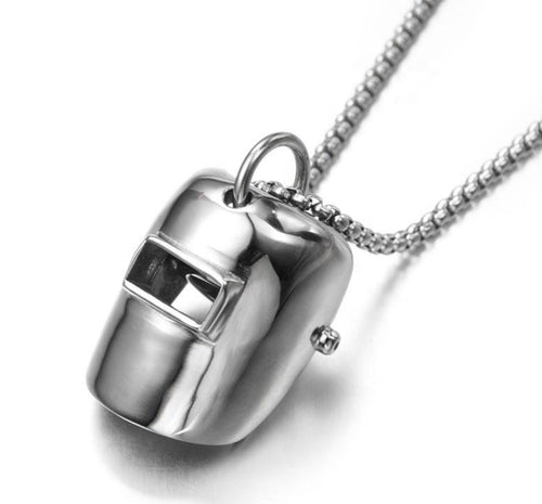 Welding Hood Pendant and Necklace SET