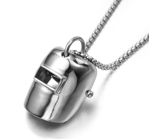 Welding Hood Pendant and Necklace SET