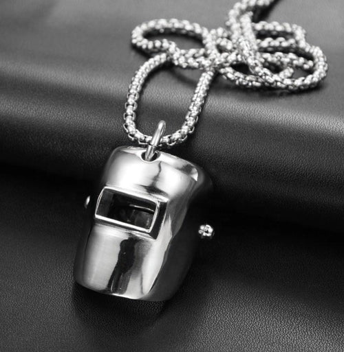 Welding Hood Pendant and Necklace SET