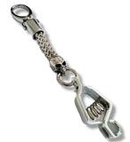 Stainless Steel Chain Glove Clip With Skull