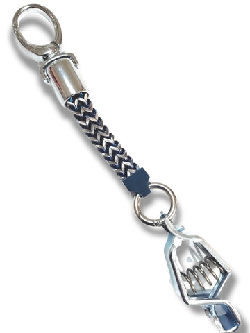 Custom stainless steel glove clip blue and silver