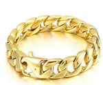 Cuban Link Bracelet Gold size "Large"