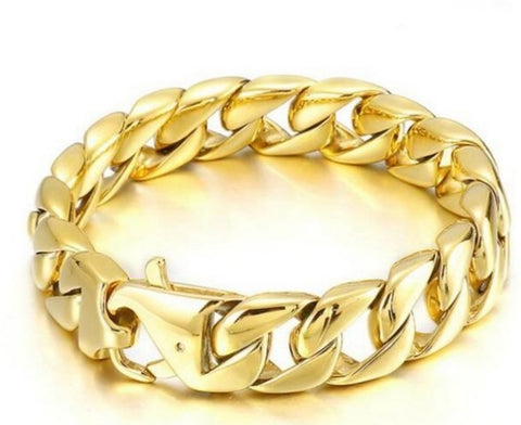 Cuban Link Bracelet Gold size "Large"